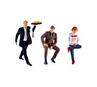 ICDKOYK Ornamenti decorativi per tavoli da sabbia in miniatura, figure di persone in Per scala 1/64, modelli di personaggi simulazione fatti a mano, modelli Per scala 1/64, figure scena, case