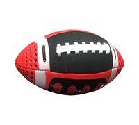 ICDKOYK Pallone da rugby per bambini, regalo, pallone da calcio portatile, sport, interno ed esterno, taglia 3, rugby blu, Rosso, 11x22 cm