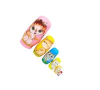 ICDKOYK Set di 6 bambole matrioska russe giocattolo per bambini piccoli, per il gioco artistico. Le bambole matrioska possono essere utilizzate come pezzi decorativi o per riporre gioielli.