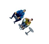 ICDKOYK Set di dialoghi per personaggi in miniatura in Per scala 1/64, scena del tè pomeridiano, accessori per fotografia miniatura. Per favore, non abbassare l'altezza della statuetta resina!