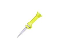 ICDKOYK Tee da Golf Professionale in plastica con 4 Punte e Parte Superiore ad Artiglio, 3'' di Lunghezza, ausilio per l'allenamento del Golf, Giallo, 76x16mm