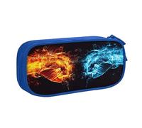 Ice and Fire - Astuccio portapenne con cerniera, grande capacità, per scuola, ufficio e viaggi, Blu, Taglia unica, Organizer per borse