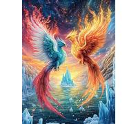 Ice And Fire Phoenix Puzzle 500 Pezzi Rompicapo Per Momentidi Pace Fairy Tale Wild Animals Fantasy Attività Solitaria Rilassante Antistress Naturale Regalo Per Chi Ama La Tranquillità 500 PCS