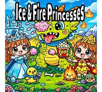 Ice and Fire Princesses: Coloring Book for Girls Ages 4-8: Featuring Adorable Dragons, Magical Castles, and Fantasy Adventures
