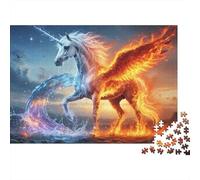 Ice And Fire Unicorn Puzzle Giochi 1000 Pezzi Per Adulti Arte Animal Puzzle Adulti Idea Regalo Per 38x26cm/1000pcs