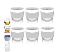 Ice Ball Maker Mold(2.4in),Reusable Silicone Large DIY Round Ice Cube Mold,Stackable Easy-Release Sphere Ices Molds with Lids,Men Gifts for Whiskey,Cocktails
