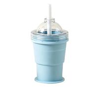 Ice Ball Maker - Silicone Portable Freezer Cup With Straw Design Foldable
