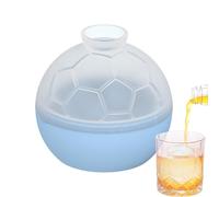 Ice Ball Mold - Food Grade Silicone Football Shape Maker, Features Rigid Interlocking Seams To Prevent Freezing Leaks, Creates Slow Melting 3D Novelty Spheres Perfectly, Utilizes Ultra Dense Platinum