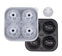 Ice Ball Mold, Soccer Shape Round Block Mould, Silicone Round Ice Mold, for Cocktails Party Drinks Milk Fruit Juice Beverage Kitchen Freezer Refrigerator