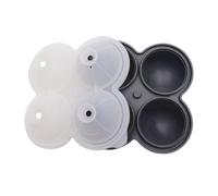Ice Ball Molds | Cocktail Ice Maker - 4 Cavity Silicone Sphere Ball Mold Container for Kitchen Bar Whisky Cocktails Coffee Fridge Freezer