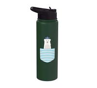 Ice Bear Maritime Capitan Barca Yacht Vela Lago Marinaio Stainless Steel Insulated Water Bottle