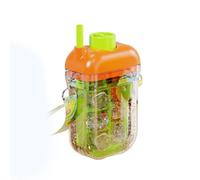 Ice Bottle Cup with Straw, 4.03 pollici, Reusable Maker Tray Lid and Bin, Portable Water Bottle, Easy-Release Mold for Kitchen, Home Use, Outdoor Travel Camping