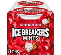 ICE BREAKERS Mints (Cinnamon, Sugar Free, 1.5-Ounce Containers, Pack of 8)