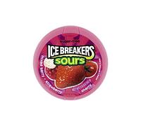 ICE BREAKERS Sours Mints (Mixed Berry, Strawberry, and Cherry) sugar free, 1.5-Ounce Containers, Pack of 8)