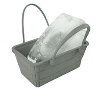 Ice Bucket, Foldable Silicone Beer Cooler, Large Capacity with Lid, Portable Space-Saving Design, 8.66x4.53x4.72 Inches, for BBQ, Picnics, Pool, Beach, and Home Bar Gatherings
