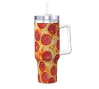 Ice Bully 3D Pizza Pepperoni 1,18 once Ice Bully con manico riutilizzabile tazza isolata per bevande fredde e calde
