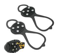 Ice Cleats - Coppia di ramponi antiscivolo da neve a trazione per scarpe con punte a 5 denti, coperture resistenti per ramponi da trekking, passeggiate, jogging, arrampicata, alpinismo invernale