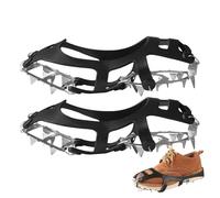 Ice Cleats for Boots - Anti Slip Shoes Snow Spikes | Portable Universal Stainless Steel Crampons for Men Winter Outdoor Hiking Walking Climbing Fishing Sports Garden Park Backyard Courtyard