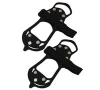 Ice Cleats For Shoes - ABS Metal, 10-Tooth Winter Traction Spikes | Lightweight Adjustable Grippers, 1-Pair Shoe Traction for Snow and Ice, Suitable for Hiking, Climbing, Fishing, Running, Comm