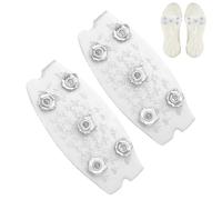 Ice Cleats - Traction Grips for Walking Hiking Running | Stainless Steel Studs with Stretchable Rubber Straps, Anti Slip Outdoor Footwear Accessories for Snow Ice Trails Winter Safety 3.94x1.97 in