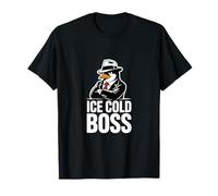 Ice Cold Boss Penguin Mafia Umorismo Divertente Maglietta