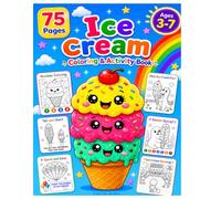 Ice Cream Coloring & Activity Book for Kids: Fun Learning Activities for Ages 3-7| Color, Trace, Count & Match