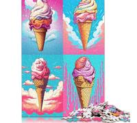 Ice Cream Cones Poster, Picture, Metal Print, Paint by Karen Foley Puzzle Impossibili 1000 Pezzi Decorazione Per La Casa. Giochi Rilassamento E Intelligence Per Adulti E Ragazzi Da 14 Anni 1000pcs (