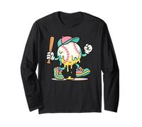 Ice Cream Drip Baseball Spots Baseball Lover Men Women Maglia a Manica