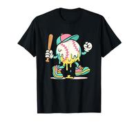 Ice Cream Drip Baseball Spots Baseball Lover Men Women Maglietta