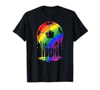 Ice Cream Drip Calcio Arcobaleno Lesbiche Gay Pride Womens Mens Maglietta