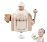 Ice Cream Foam Bath Bubble Maker Toy, Bathtub Bubble Machine for Kids, Pretend Play Kitchen Set with 4 Cones, Interactive Bath Toys for Toddlers 3-5 Years Old Boys and Girls (#2)