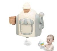 Ice Cream Foam Bath Bubble Maker Toy, Bathtub Bubble Machine for Kids, Pretend Play Kitchen Set with 4 Cones, Interactive Bath Toys for Toddlers 3-5 Years Old Boys and Girls (#1)