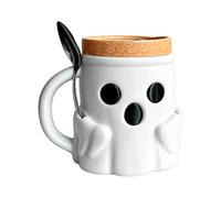 Ice Cream Holder, 3D Printed Ghost Cup with Spoon Handle, Leak Proof