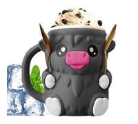 Ice Cream Holder Pint - Ice Cream Cup Holder | Highland Cow Yogurt Cups With Anti-Freeze Handle, Temperature Resistant Beer Can Cupp For Youth Coworkers Teens Girls Friends Men Family Son Daughter Boy