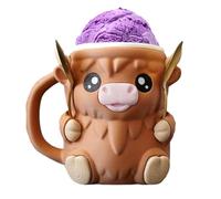 Ice Cream Holder Pint - Ice Cream Cup Holder | Highland Cow Yogurt Cups With Anti-Freeze Handle, Temperature Resistant Beer Can Cupp For Youth Coworkers Teens Girls Friends Men Family Son Daughter Boy
