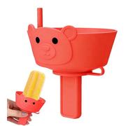 Ice Cream Holder, Silicone Easy-to-Grip Stand with Built-In Straw, Free Ice Pop Holders for Kids, Durable Food-Grade Material, Dessert Accessory, Holder for Boys, Girls, Children, Home, Beach