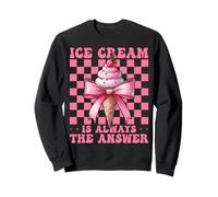 Ice Cream Is Always The Answer Cono Ragazza Mamma Rosa Coquette Felpa