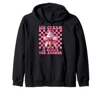 Ice Cream Is Always The Answer Cono Ragazza Mamma Rosa Coquette Felpa con Cappuccio