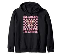 Ice Cream Is Always The Answer Cono Ragazza Mamma Rosa Coquette Felpa con Cappuccio