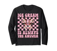Ice Cream Is Always The Answer Cono Ragazza Mamma Rosa Coquette Maglia a Manica