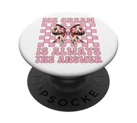 Ice Cream Is Always The Answer Cono Ragazza Mamma Rosa Coquette PopSockets PopGrip Adesivo
