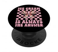 Ice Cream Is Always The Answer Cono Ragazza Mamma Rosa Coquette PopSockets PopGrip Adesivo