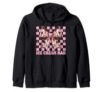 Ice Cream Man Cono Rosa Coquette Bow Felpa con Cappuccio