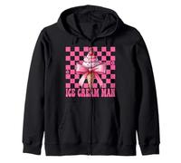 Ice Cream Man Cono Rosa Coquette Bow Felpa con Cappuccio