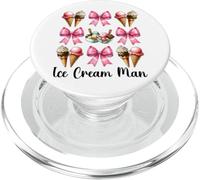 Ice Cream Man Cono Rosa Coquette Bow PopSockets PopGrip per MagSafe