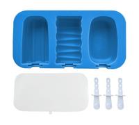 Ice Cream Mold, 115g Ice Cream Bar Mold, Silicone 3-Cavity Cakesicle Moulds With Sticks For Home Kitchen, Baby Cake, Kids Food, Fruit, Yogurt Snack Bar, 19x10x2.5cm