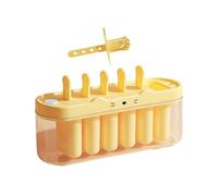 Ice Cream Molds, Ice Pop Maker Set, Frosted Dessert Mold, 6 Cavity Iced Lolly Tray, Chilled Treat Maker for Kids Parents Families Juice Milk Jam Summer Birthday Home Parties Camping Holiday Use
