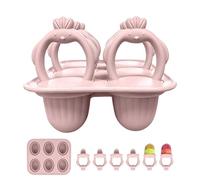 Ice Cream Molds - Leak Proof Non Stick Homemade Ice Pop Maker Set | Easy Release Treat Molds For Yogurt Fruit Juice Chocolate Candy Desserts | Kitchen Freezer Snack Preparation Tool