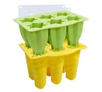 Ice Cream Molds Silicone - 2 pezzi 6-Cavity Iced Dessert Making | Ice Lolly Mould With Lid | For Parents Kids Families Summer Birthday Home Party Playdates Camping Holiday Juice Milk Jam