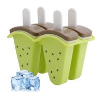 Ice Cream Molds Silicone - 4-Cavity Homemade Ice Cube Tray M0lds With Lids | Iced Dessert Making | Creative Silicones Molds | Silicone Ices Lolly Maker - For Parents Families Summer Birthday